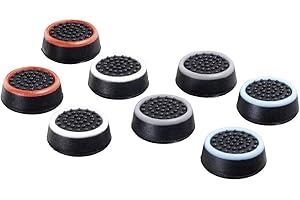 Hama „8in1“-Set Control-Stick Aufsätze für Nintendo Switch Joy-Con Controller (Thumb-Stick Caps für besseren Grip, in 4 Farben) Analog-Stick Schutz-Kappen schwarz-weiß/-blau/-rot/-grau