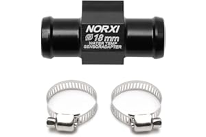 NORXI Sensore di temperatura dell'acqua Adattatore per sensore termometro per acqua Termometro per acqua Sensore per tubo moto/auto adattatore con clip (18 mm)