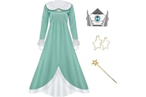 AYYOHON Princess Peach Costume Women 2023 Super Brothers Cosplay Dress Crown Earrings Gloves Full Set Adult Halloween Suit