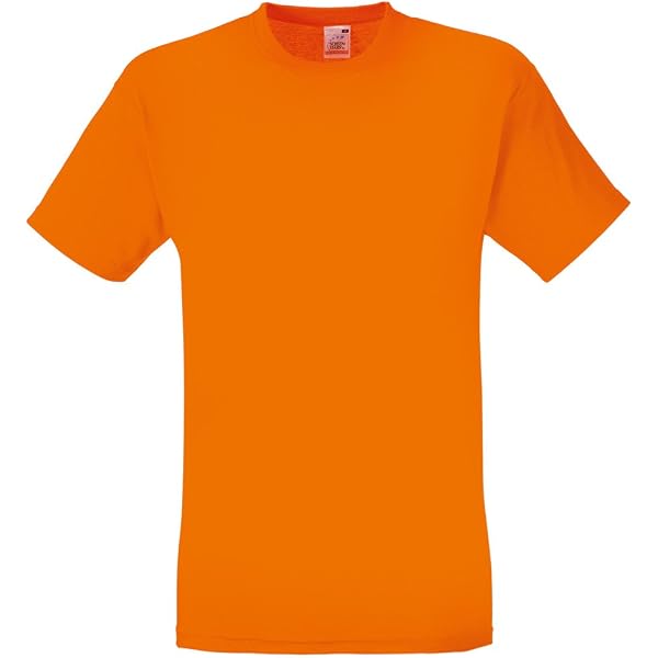 Fruit of the Loom Men's Short-Sleeved T-Shirt - Orange - Large