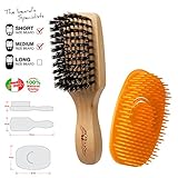 Set for man. Brush and comb for detangling beard. Made in Italy.