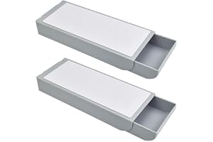 WANTOUTH Lot de 2 boîtes à stylos à tiroirs cachées sous le bureau - Plateau à crayons - Tiroir de rangement autocollant en plastique - Boîte de rangement pour bureau, maison, école, étudiant