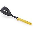 Joseph Joseph Duo Slotted Turner with integrated tool rest, Hygienic Cooking Kitchen Utensil for use with non-stick cookware, Light Yellow