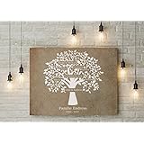 70x50 cm, Stammbaum, Familienstammbaum Leinwanddruck-Stammbaum, Genealogie Baum, Family tree, Family baum,