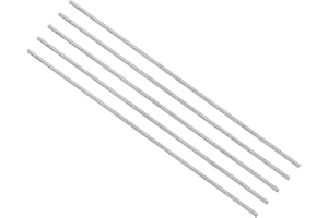 CoCud Asta Tonda in Acciaio, Diametro 0,8 Mm, Lunghezza 60 Mm, Barra di Acciaio ad Alta Velocità per Attrezzi Fai da Te - (Applicazioni: per Trapani, Torni, Macchine per Foratura), 5Pz