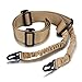 Produktbild Triplespark 2 Points Nylon Gun Rifle Sling Elastic Adjustable Airsoft Rifle Shoulder Strap+Quick Release Metal Hooks(Khaki)