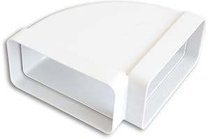 La Ventilazione CCO126B Curva Orizzontale in ABS per Tubo Rettangolare, 120x60 mm