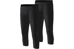 Hovershoes 3/4 Garçons Jeunes Compression Leggings Collants Base Layer Sports Course Capris Enfants Pantalons pour entraînement Basketball
