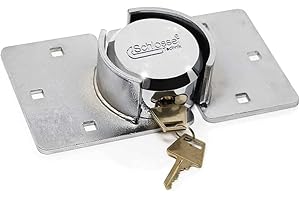SCHLOSSER TECHNIK Van Lock and Hasp Chrome with Fixing Bolts