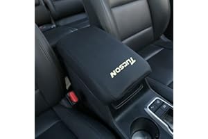 ACSUZ Housses Daccoudoirs de Voiture,pour Hyundai Tucson 2015-2020 Voiture Accoudoir Box Pad Console Protection Accessoires,White Style