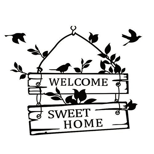 Abziehbare Wandtattoos Schlafzimmer Wohnzimmer Büro Kunst Wandstickers Aufklebers Sweet Home - 4