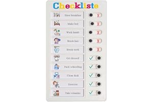 VELLICHOR Checklist Board, Stick-On Task List, Aufgabenliste zum Aufkleben, wiederverwendbares Memoboard für Kinder,Aufgabenplaner Kinder, Aufgabenliste für Kinder (Checkliste)