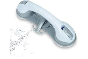 LORESJOY Barre d'appui WC, AntidéRapantes Barres D'Appui de Salle de Bain de Sécurité, Poignée de Douche avec Ventouse, Poignée de Baignoire pour Personnes Âgées/Handicapées/Enfants/Enceinte (Gris)