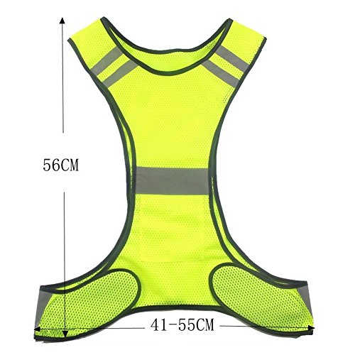 Reflektierende Warnweste,Sicherheitsweste LDream®,Safety Visibility Weste,Sicherheits-Reflektoren Set bestehend aus Sicherheitsweste,Warnweste Reflektierende Running Weste Für Damen Und Herren - 6