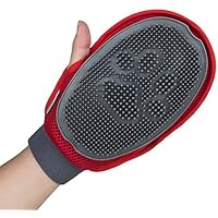 Auskio Pet Grooming Bürsten | Katzenbürste Handschuh | Hunde Handschuh | zum Ausbürsten von Staub & Losem Tierhaar in der Täglichen Pflege oder beim Baden | für Gesundes, Glänzendes Fell Pet Grooming