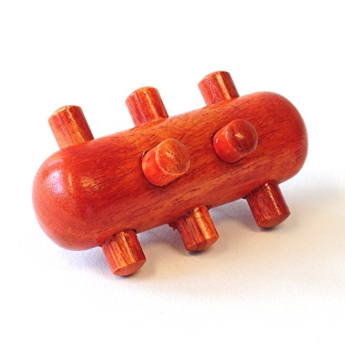 Massagestab Igel, glattes Hartholz für Triggerpunkt-Massagen Massagehilfe Holz Handmassage - 3