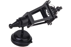 GAZECHIMP 1/12 Casa de Muñecas Modelo de LED Lámpara Pared en Miniatura Metal Negro