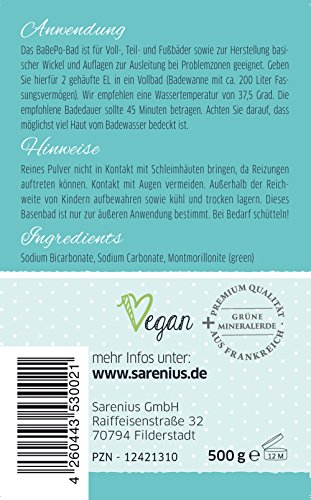 BaBePo-Bad von LaSolium – Badezauber für Bauch, Beine und Po – anregendes Basenbad mit hochwertiger grüner Mineralerde – belebender basischer Badezusatz bei Cellulite/ Bindegewebsschwäche – Natürliche Hautpflege – Dermatologisch getestetes basisches Badesalz. - 4