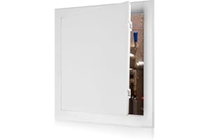 KR KITCHENRAKU Access Panel 300x300 mm- Paintable Easy Access Doors with Hidden Hinges, Flush Fit ABS Inspection Hatch for Drywall, Wall and Ceiling Electrical Plumbing
