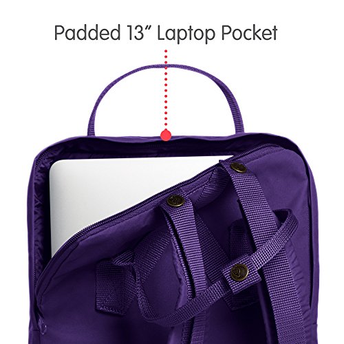 Fj  llr  ven K  nken Laptop Rucksack 13 Zoll  violett  Purple   35 x 25 x 16 cm  13 Liter