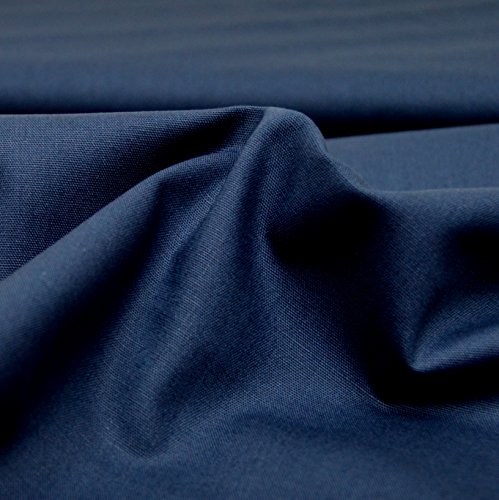 Baumwoll-Stoff uni „Sophie“ / 100% Baumwolle / Beste Öko-Tex Qualität / Meterware ab 50cm (22. Dunkelblau) - 2