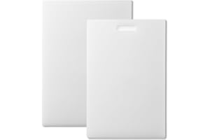 ABEL DESIGN - Set di Taglieri per Cucina, 2 Taglieri BIG + MEDIUM spessore 0,8 cm, Taglieri HACCP in Polietilene Bianco di Alta Qualità, Realizzati in Italia, Pratici e Igienici.