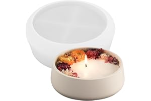 ADDLOTLOT Large Silicone Bowl Mold Round Container Resin Concrete Mold Silicone Molds for Epoxy Resin Trinket Box Jewelry Candle Holder Big Round Storage Tray Plant Pot DIY Storage Art Crafts