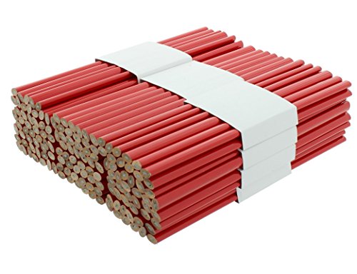 Zimmermannsbleistifte rot oval 250 mm Großpackung mit 144 Stück Baubleistift Handwerker Bleistift
