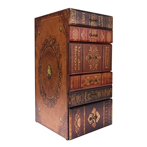 Rebecca Srl Cajonera 4 Cajones Pequeños Joyero Organizadora Marron pa