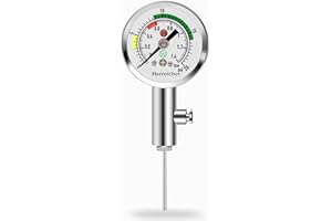 Herreicher Manometro a Sfera d'aria Mini - Portatile Misuratore di Pressione a Sfera Calcio Pallavolo Pallacanestro Pompa a sfera con ago per tutte le valvole a sfera Sport