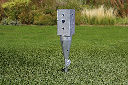 GAH-Alberts 208370 Einschraub-Bodenhülse für Vierkantholzpfosten – feuerverzinkt, 71 x 71 mm - 2