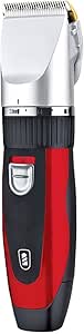 Surker Haarschneidemaschine Profi Haarschneider Herren Elektrische Barttrimmer Bartschneider Haartrimmer Präzisionstrimmer Akku- und Netzbetrieb Wasserdicht，Schwarz (rot)