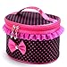 Makeup Bag Makeup Pouches Storage Portable Travel Toiletry Makeup Bag Organizer Holder Handbag (Black)