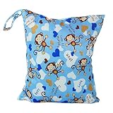 Eizur Baby Wickeltasche 2 Reißverschlüsse Wiederverwendbare Wasserdichter Windeltasche Kleinkind Windel Tasche Organiser Wasserdichtem Tuch Windel 30 * 36 cm, 9 Typen Optional