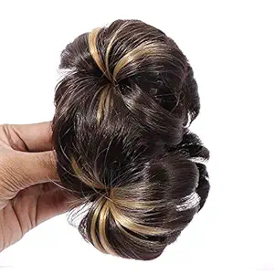Lamvi Hair Extension Juda Hair Bun With Clutcher Golden Highlight Hair Accessories Hair Juda for Women & Girls