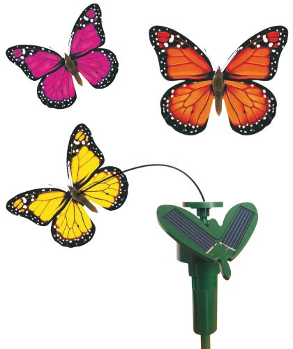 FloraSun Crazy Butterfly tanzender Solar-Schmetterling Betrieb mit Sonnenenergie oder 1,5 V AA Batterie