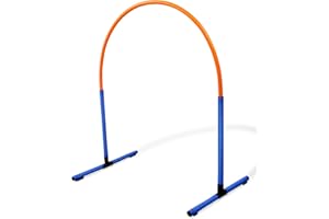 SPORTIKEL24 Hoopers-Bogen - Hoopers-Agility Training für Hunde - Turnier Hoop - Neue Prüfungsordnung - Dog Parcours-Zubehör - blau & oranger Bogen