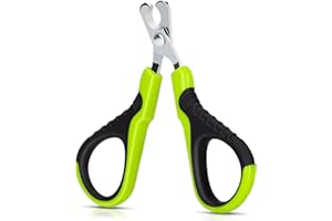 ILUMIZE Tarnel Recortador de Tijeras para Mascotas Gato Tijeras recortador para Gatos Conejos y Animales pequeño cortaúñas para Garras de Gato Tijeras Acero Inoxidable diseño Curvo de 25 Grados
