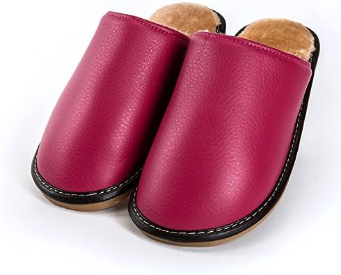 Autumn and winter cotton slippers for men and women at home and home interior floor plush mooncake Couple slippers, 30 = 44-45 yards, pink