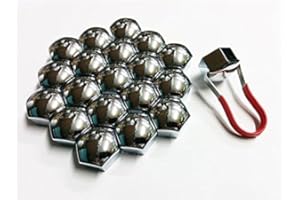 AUTOPOWER Gift Idea Wheel Nut Cap Bolt Cover Alloys Wheels Add On 21mm Non Rust Chrome