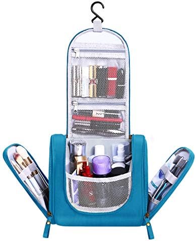 Toiletries Bag Wash Bag Travel Kit Case Womens Mens Kids Large Hanging Cosmetic Makeup Shaving Kit Organiser Waterproof Folding for Camping Bathroom Shower Sport by CITÉTOILE(Blue)