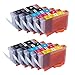 Produktbild Kompatible Tintenpatronen Ersatz für Canon PGI 5BK CLI 8BK PGI-5BK PGI-8BK CLI-5 CLI-8 PGI5BK CLI8BK Tintenpatronen Hohe Kapazität kompatibel für Canon PIXMA iP3300 iP4200 iP4300 iP4500 iP5200,iP5200R iP5300 iX4000 iX5000 MP500 MP510 MP530 MP600 MP600R MP800 MP800R MP810 MP830 MP950 MP960 Tintenpatronen für Inkjet Drucker (2 Grossen Schwarz,2 Klein Schwarz,2 Cyan,2 Magenta,2 Gelb)
