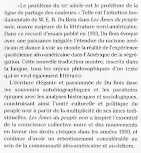 Livres Couvertures de Les âMes Du Peuple Noir