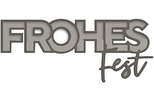 CYFUN DESIGN German Words Merry Fest Dies for Card Making Christmas New Metal Cutting Dies for Paper Making DIY Scrapbooking Template Mould Handmade Crafts Scrapbook Photo Album Decor