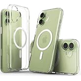 [SARARMAZ] iPhone 17 ile uyumlu Crystal Clear Mika Mag-Safe Emici Şeffaf Kılıf (Şeffaf Magsafe Mika Sararmaz, iPhone 17)
