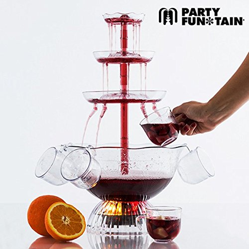 Appetitissime Party Fun Tain Fuente de Cocktail Iluminada, 32x32x22 cm