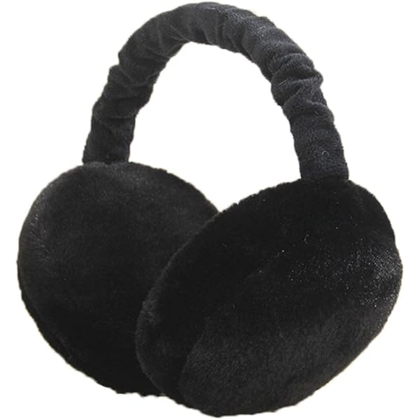 LUOEM Ohrenschützer Winter - Faltbare Plüsch Earmuffs Unisex In Schwarz
