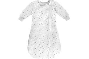 MOXTOYU Baby Sleep Bag, 100% Cotton 2.5 Tog Baby Sleeping Bag, Wearable Blanket with Double Zipper and Removable Sleeves, Baby Blanket For Newborn Baby Gift, New Born Baby Essentials 12-18M