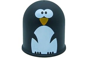 The Coupling Caps /TD017/Schutzkappe Anhängerkupplung Pengu Vogel Pinguin Pingu/schwarz/50mm