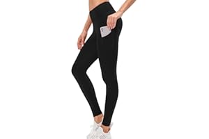 YloveM Mallas Deportivas para Mujer con Bolsillos Leggings de Control Entrenamiento de Invierno Térmicas de Cintura Alta Pantalon para Yoga Fitness Correr